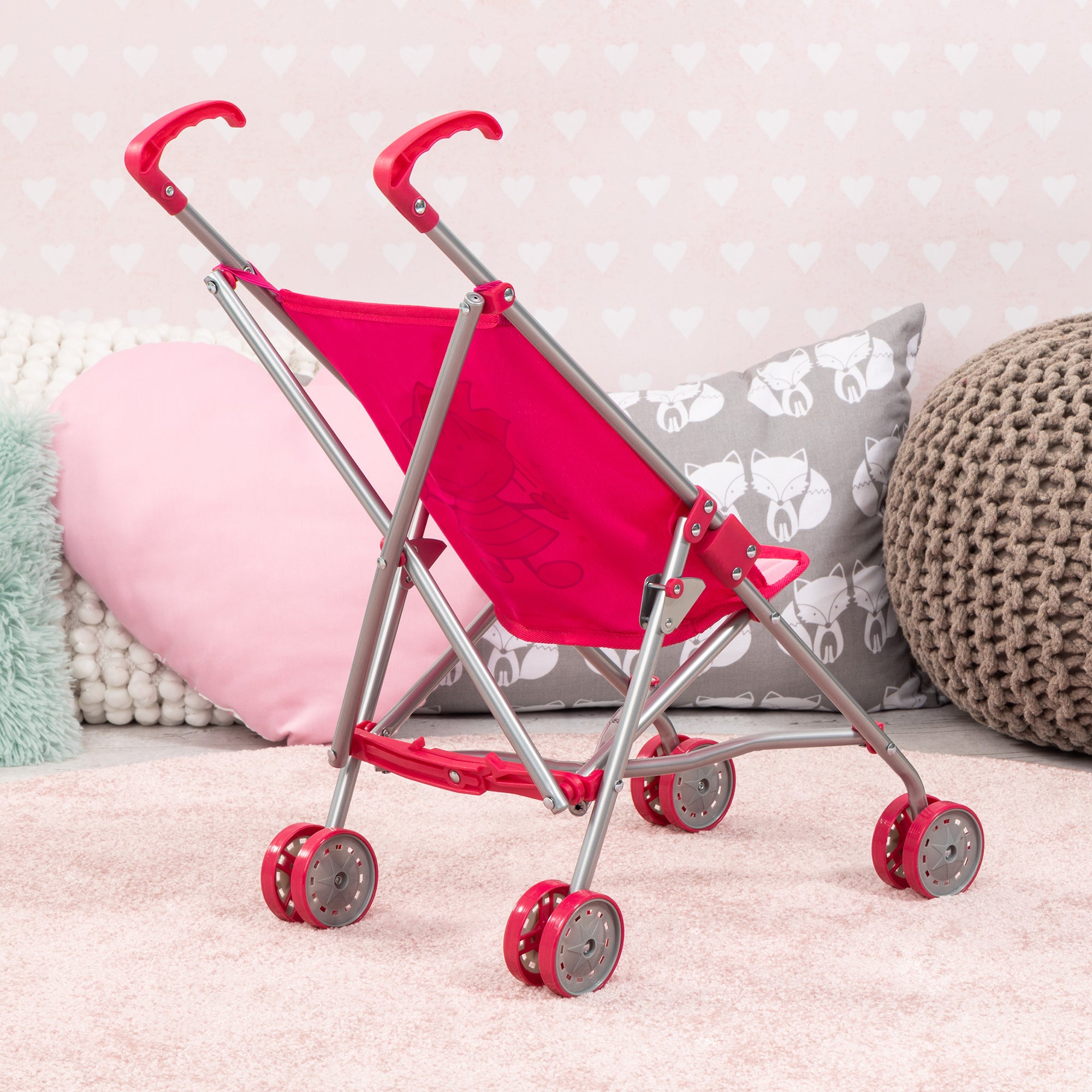 Bayer Design Princess Doll Buggy - Hot Pink, For Dolls Up To 18", Ideal for Kids Aged 3+ - Image 5