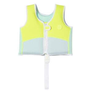 Sunnylife Kids Swim Vest Salty the Shark, Neon Yellow, Ages 2-3