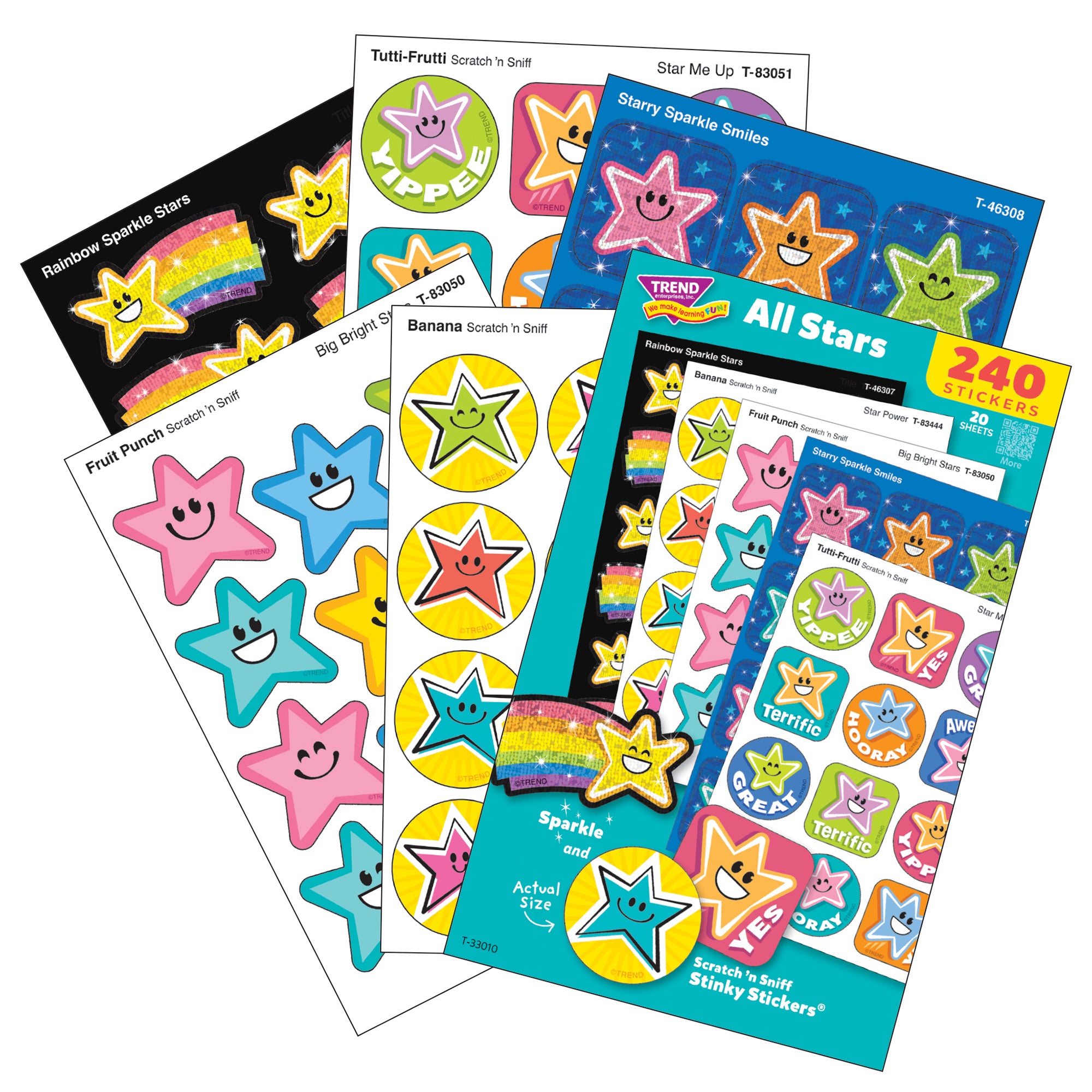 TREND Scratch 'N Sniff All Stars ?C 240ct Scented Stickers, Star Celebration Pack - Image 2