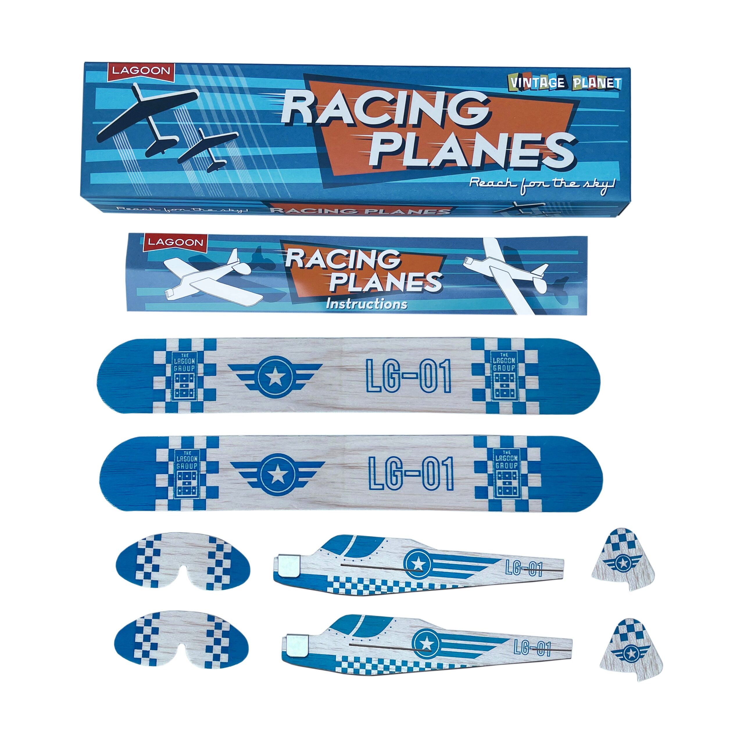 Vintage Planet Balsa Wood Racing Planes Set - Image 2
