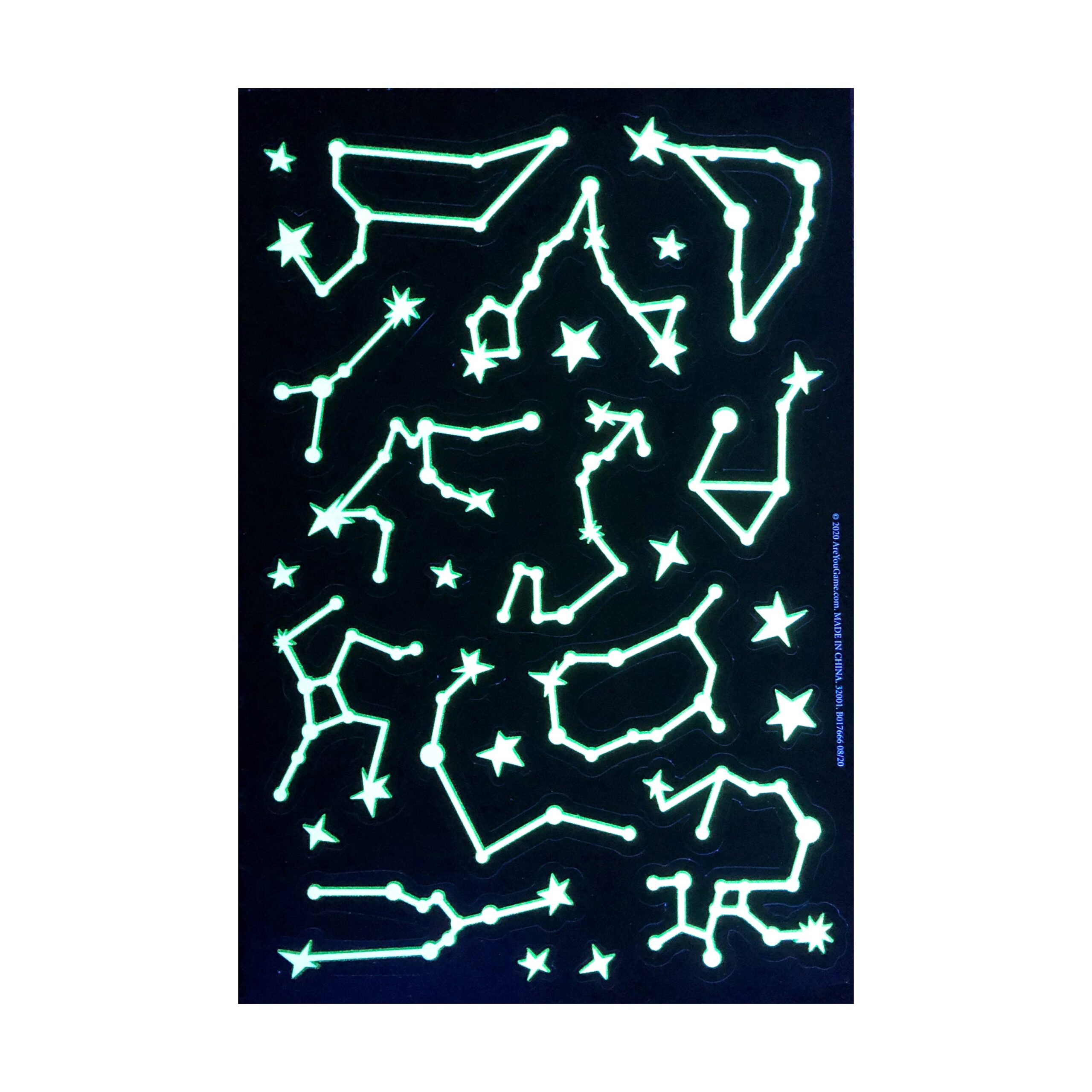 AreYouGame Celestial Series Glow-in-the-Dark Zodiac Adhesive Shapes Set - Image 4