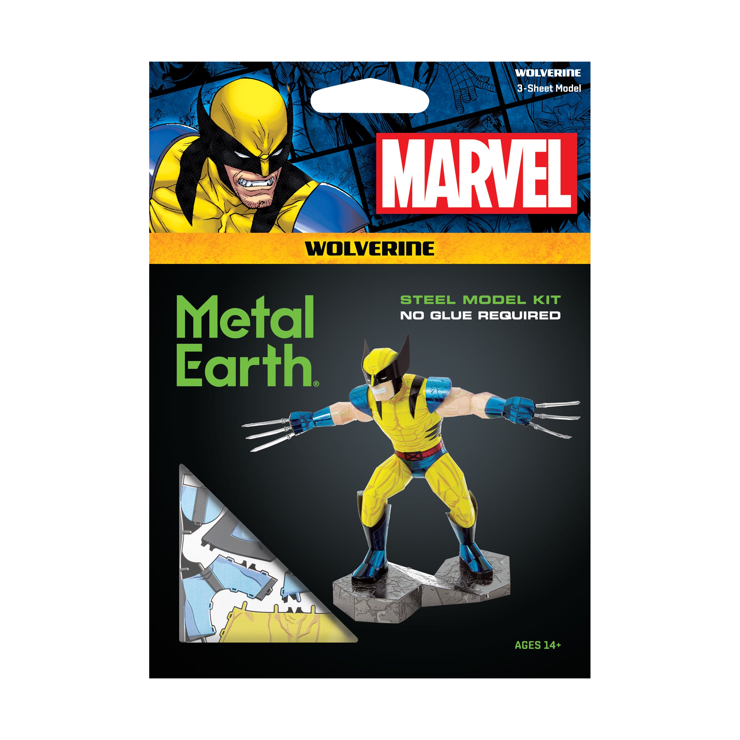 Metal Earth Marvel Wolverine 3D Steel Model Kit - Image 2