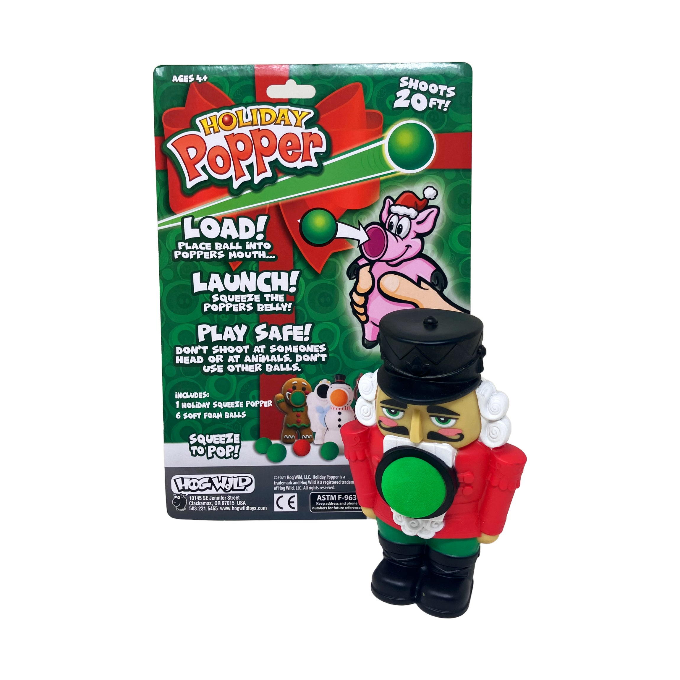 Holiday Popper - Nutcracker: Festive Foam Ball Launcher - Image 4