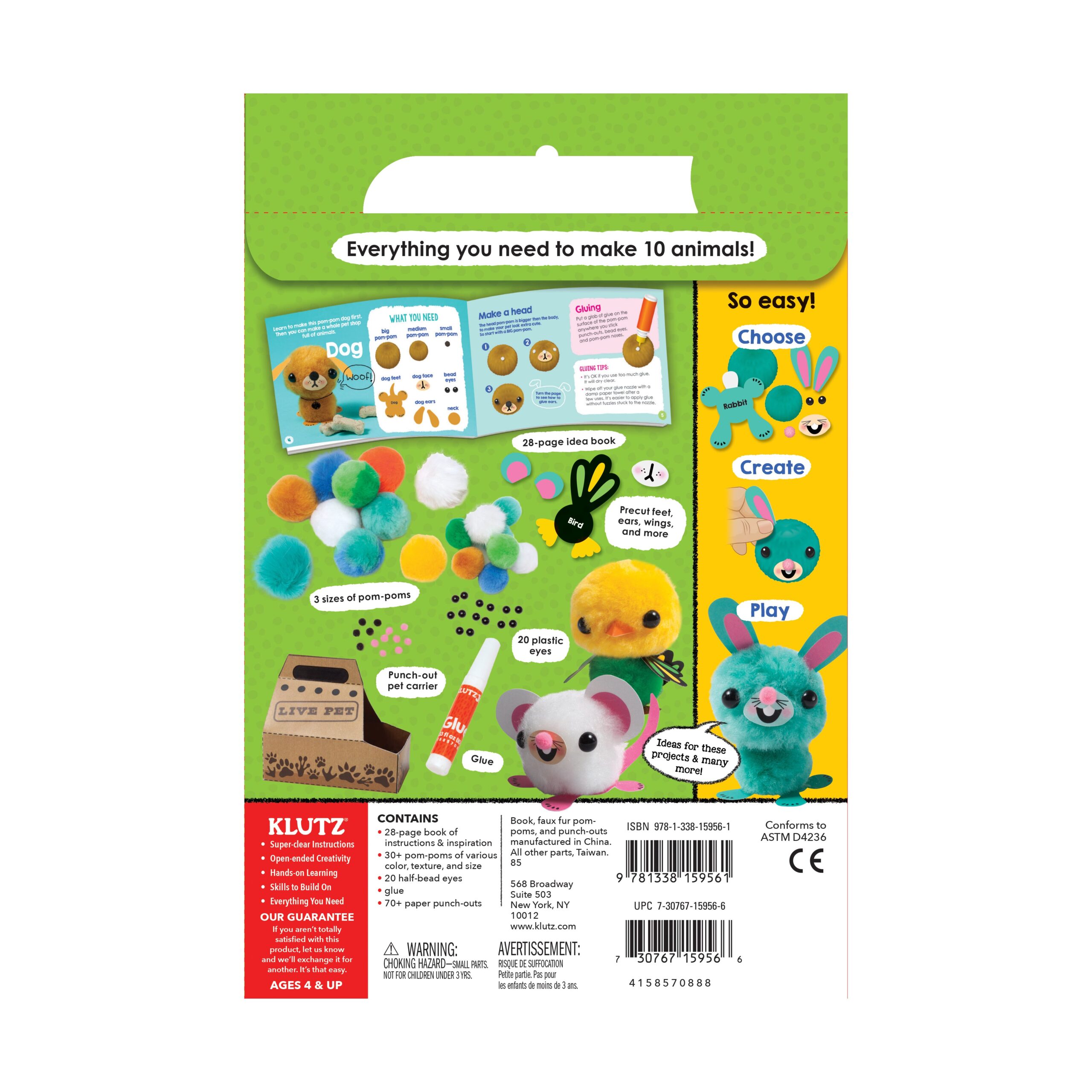 Klutz Jr. My Pom-Pom Pet Shop Craft Kit - Image 4
