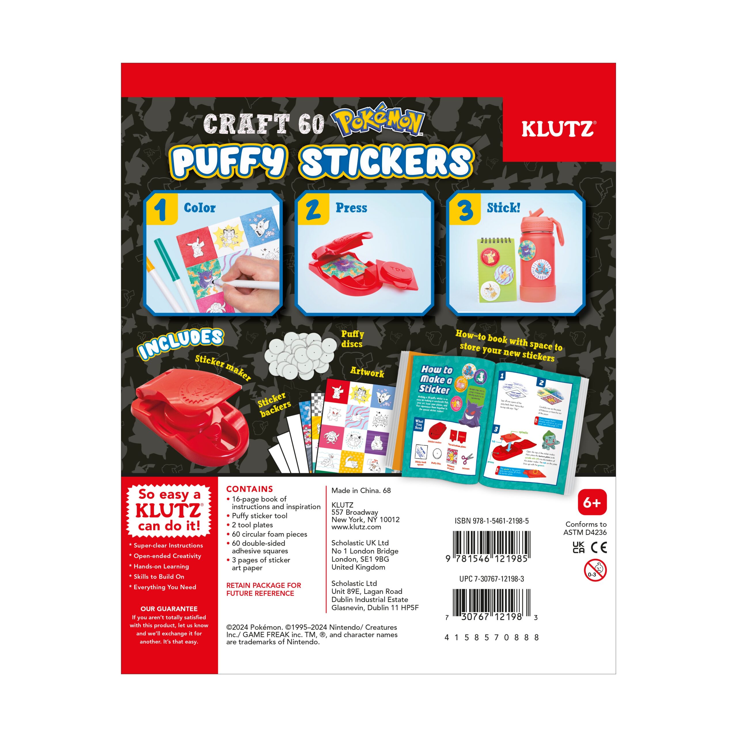 Klutz Pokemon Series Color-In 3D Puffy Sticker Maker Kit - Image 2