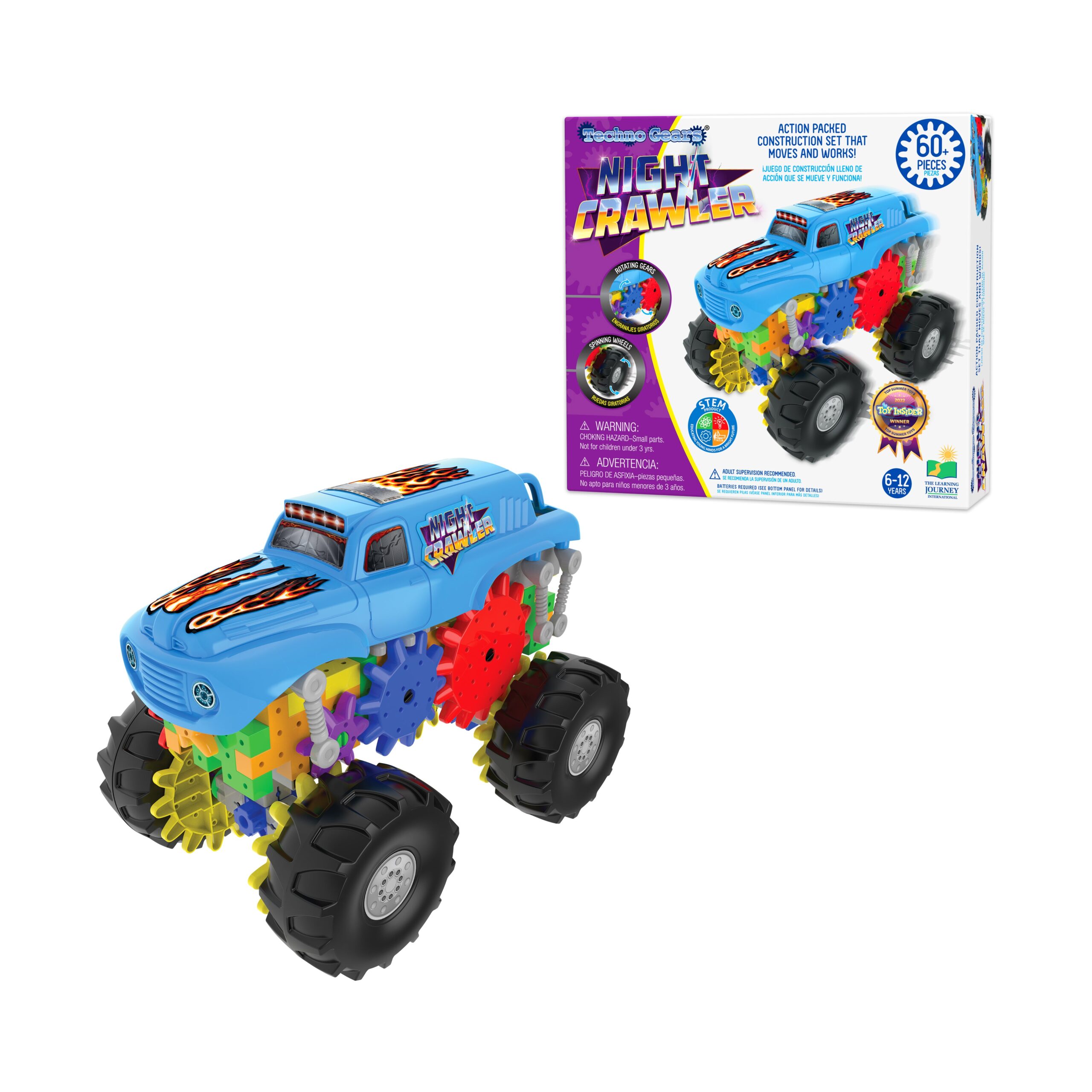 Techno Gears Night Crawler Monster Truck Building Set - 60+ Pieces - Image 3