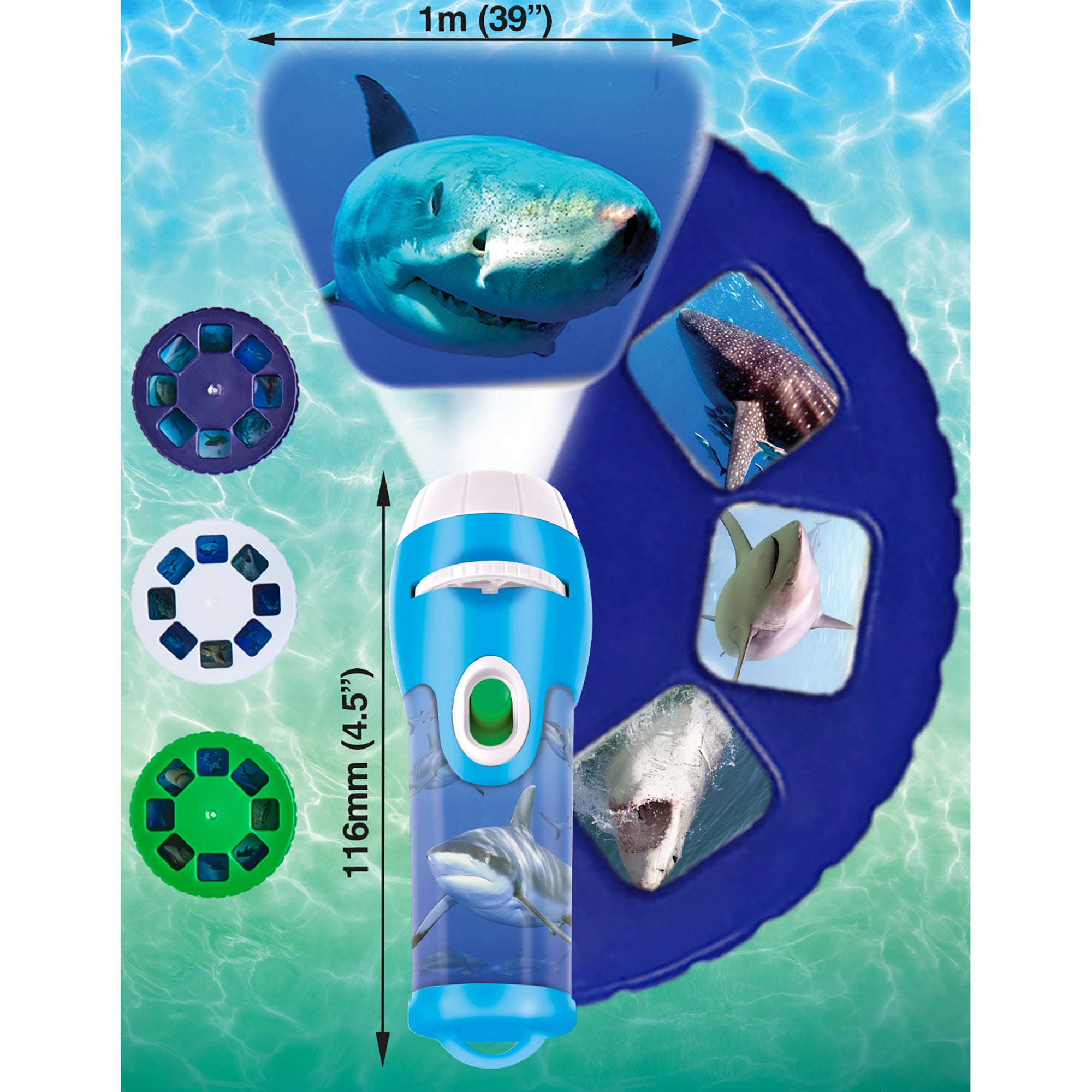 Brainstorm Toys Shark Torch & Projector - Marine Exploration - Ages 3+ - Image 4