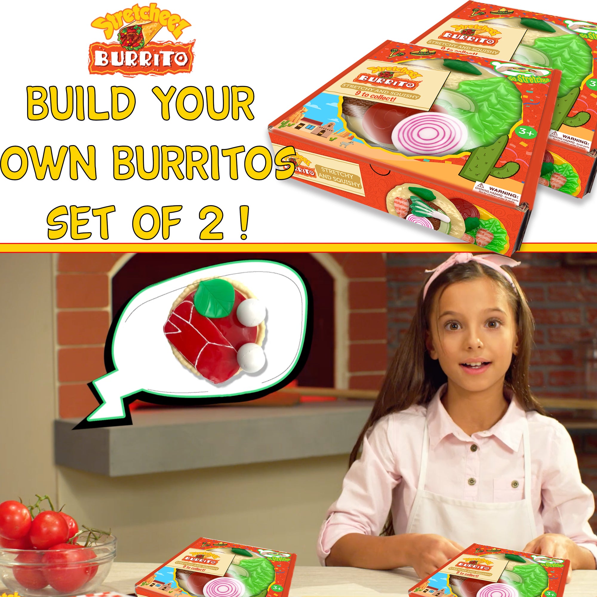 Stretcheez Surprise Burrito 2-Pack ?C Stretchy Play Food Set - Image 5